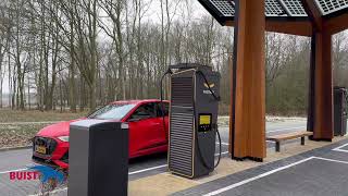 Elektrische auto opladen  demo laden snellader fastned [upl. by Ailak]