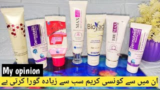 Top 7 medicated whitening creams review  Comparison  which cream is best  Must watch [upl. by Salamone]