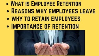 Employee Retention  Reasons Why Employees Leave  Why Retain Employees  Importance of Retention [upl. by Euqinotna310]