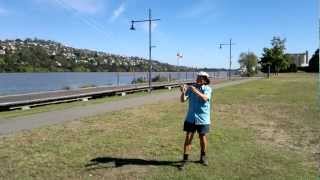 My friend Rod flying a small 2 meter parafoil kite [upl. by Anitnas]