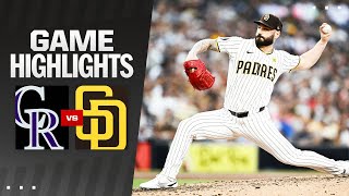 Rockies vs Padres Game Highlights 8324  MLB Highlights [upl. by Wichern]