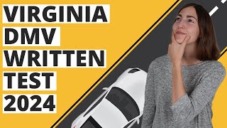 Virginia DMV Written Test 2024 60 Questions with Explained Answers [upl. by Nich]