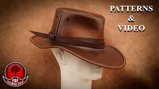 Making Leather Hat  Pattern PDF [upl. by Noryahs899]