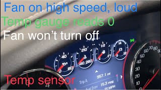 Radiator Fan on full blast won’t turn off even with car off not running How to fix it GMC Chevy [upl. by Ydnim]