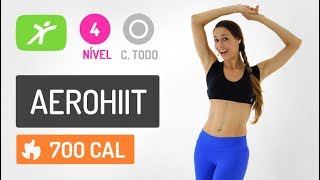 AEROHIIT COMPLETO PARA QUEIMAR 700 CALORIAS EM CASA  Treino de 35 minutos [upl. by Eenaffit]