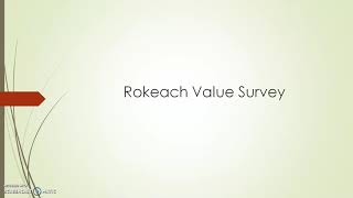 Topic 122  Rokeach Value Survey [upl. by Doug]