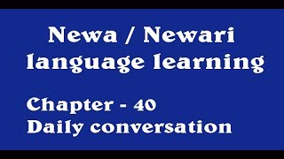 Newari language learning daily conversation [upl. by Dyche]