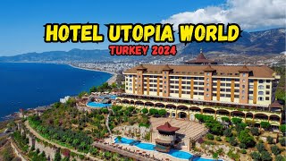 Hotel Utopia World  Hotel Tour All Inclusive 2024 Alanya Turkey [upl. by Dowdell]