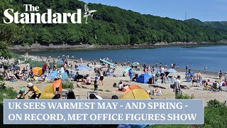 UK sees warmest May  and spring  on record Met Office figures show [upl. by Akenihs]