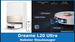 Dreame L20 Ultra Saugroboter mit Wischmopp im Test Vergleich 2024 🥇 Bester Roboter Staubsauger [upl. by Egan879]