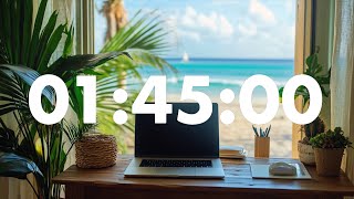 1Hour 45 Minute Productivity Timer for Focus amp Efficiency with Alarm at the end [upl. by Tenneb]