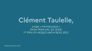 CONCOURS ARCHIBOIS 42022  1er prix ex æquo  Clément TAULELLE ENSAPVS [upl. by Embry]