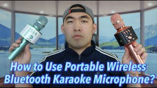 How to Use Portable Wireless Bluetooth Karaoke Microphone [upl. by Hake]