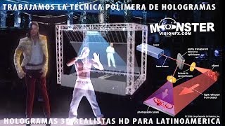 HOLOGRAMAS MONSTERVISION like Michael Jackson Hologram [upl. by Witt333]