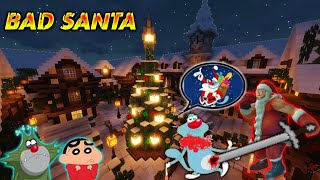 1  Minecraft  Bad Santa Kill Oggy  With Sinchan   Christmas Story   Twikay Gamer [upl. by Orips]