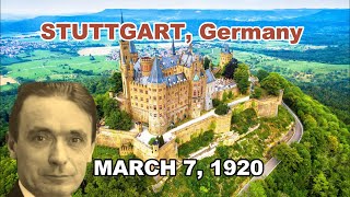 Rudolf Steiner  STUTTGART Germany  MARCH 7 1920 [upl. by Aerda]