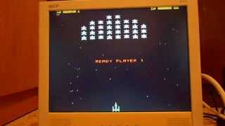 Galaxian clone in IBM PC machine 486 SX MS DOS [upl. by Eziechiele613]