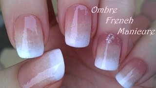 Ombre FRENCH MANICURE Design  Pure Sponge Nail Art Tutorial [upl. by Henrieta]