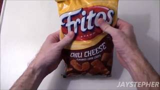 Snack Food Review  Fritos Chili Cheese Flavored Corn Chips [upl. by Nylodnewg]