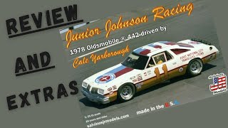 125 SALVINOS JR JUNIOR JOHNSON RACING 1978 OLDSMOBILE 442 CALE YARBOROUGH KIT REVIEW  ACCESSORIES [upl. by Kallista304]