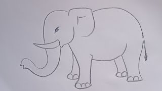 how to draw elephant drawing easy step by stepKids Drawing Talent [upl. by Eadas]