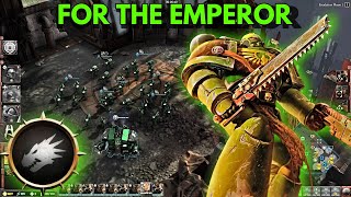 Warhammer 40K Battle Salamanders VS Mighty Eldar Army  Huge 3v3 Warhammer 40k Dawn of War 3 [upl. by Aytac]