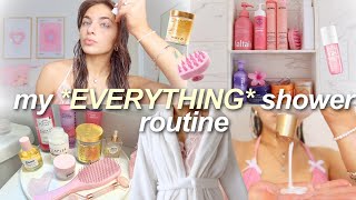 MY EVERYTHING SHOWER ROUTINE 🚿🫧🎀 haircare skincare amp hygiene essentials [upl. by Merari757]