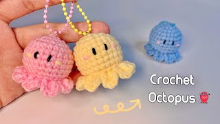 Crochet Octopus Keychain 🐙 Easy Amigurumi  Móc Móc Khoá Bạch Tuộc  Xuxu Crochet [upl. by Atiken]