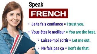 French Beginners Speaking Short and Useful Sentences  Learn French  Apprendre le Français [upl. by Nycila]