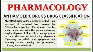 ANTIAMOEBIC DRUGS  DETAIL CLASSIFICATION DRUG FOR GIARDIASIS  TRICHOMONIASIS  LEISHMANIASIS [upl. by Falcone]