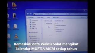 Promas PMS9 Kemaskini data Waktu Solat mengikut kalendar JAKIM setiap tahun HD [upl. by Hannan811]