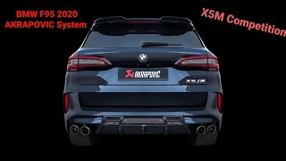 BMW F95 X5M COMPETITION AKRAPOVIC EXHAUST SYSTEM TITANIUM [upl. by Kohl]