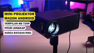 Mini projektor android support 1080p  Projektor mini M420H [upl. by Phillie977]