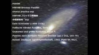 Handel HWV48 BrockesPassion chorus practice sop HWV48 ブロッケス受難曲 合唱練習用・sop [upl. by Naghem]