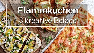 Knusprige Flammkuchen  3 kreative Beläge  eatde [upl. by Conlon351]