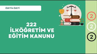 222 SAYILI İLKÖĞRETİM VE EĞİTİM KANUNU GÜNCEL ÖZET 2023 [upl. by Gamin38]