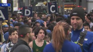 Thousands of runners zip through NYC for Half Marathon [upl. by Llenahc733]