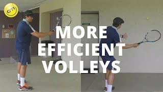 Tennis Tip More Efficient Volleys [upl. by Dannye387]