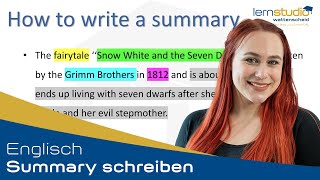 Summary schreiben  Englisch Nachhilfe [upl. by Britney]