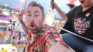 Florida Strawberry Festival Opening Day 2024 Scary Carnival Rides amp Trying To Eat Healthy Fair Food [upl. by Sixele]