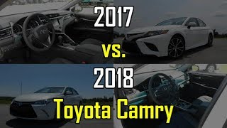 2018 vs 2017 Toyota Camry SE SidebySide Comparison [upl. by Sampson]