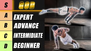 RANKING CALISTHENICS EXERCISES Beginner To God [upl. by Harac]