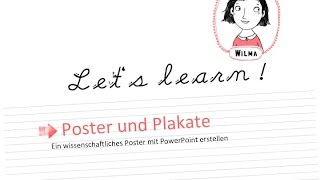 Wilmas Tutorials Poster erstellen mit Power Point [upl. by Nnaoj769]