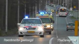 Brandweer politie en ambulance met hoge spoed naar REANIMATIE Rozenburg Zh  Spoedtransport [upl. by Myrilla]