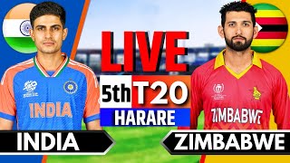 India vs Zimbabwe 5th T20  Live Cricket Match Today  IND vs ZIM Live Match Today  IND vs ZIM [upl. by Ada294]