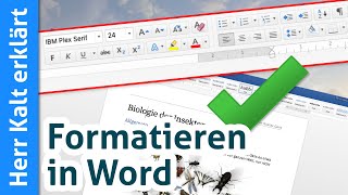 Texte in Word Formatieren – Einfacher Einstieg in die Textverarbeitung [upl. by Eiznik597]