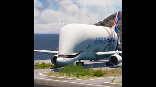 Insane skill pilot Takeoff from short runway Airbus Beluga XL [upl. by Aira804]