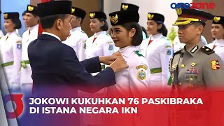 Jokowi Kukuhkan 76 Paskibraka di Istana Negara IKN [upl. by Adnoluy96]