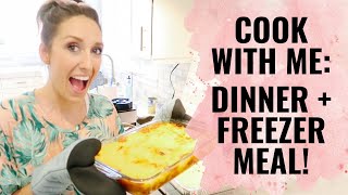 Cook with me Dinner plus freezer meal Shelf Cooking with Jordan Page [upl. by Wojak]