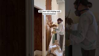 110YearOld Shiplap Wall Transformation  DIY Kitchen Renovation [upl. by Eecal995]